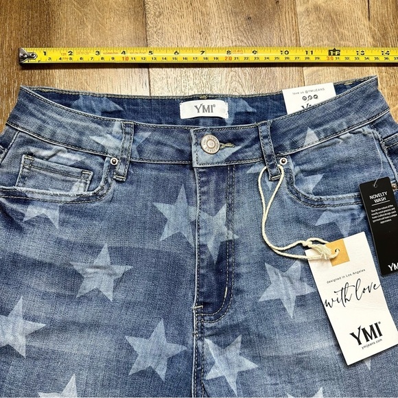 NWT YMI | 4th of July Star Print Jean Shorts Size 5/27 - Picture 8 of 12